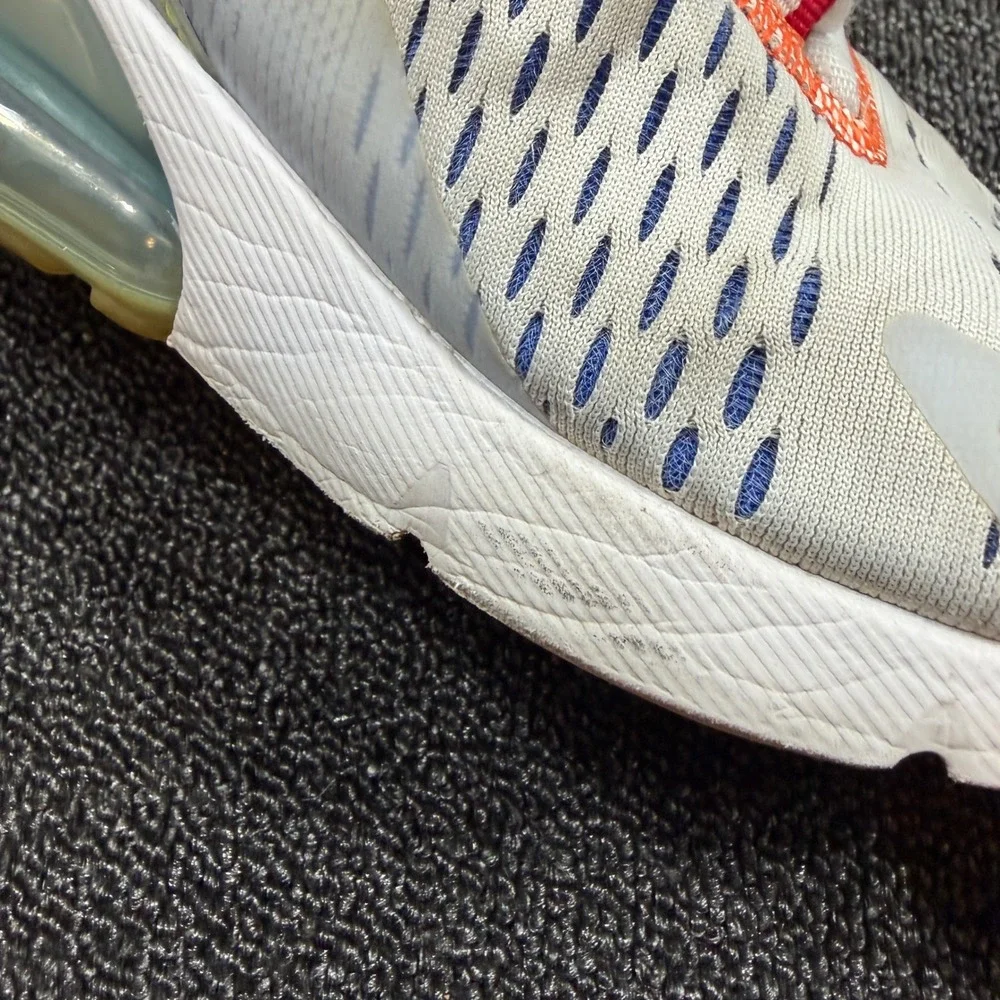 Nike Air Max 270 White University Blue Orange‎ DC1997-100 Womens 7 / Kids 5.5Y